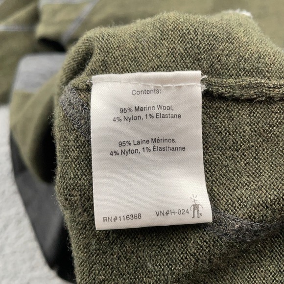Smartwool Sweater Mens XL Green Merino Wool Crewneck Pullover Knit Hiking - Picture 9 of 10